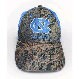 North Carolina Tarheels Camo Trucker Mesh Back Snapback Hat Cap Blue University